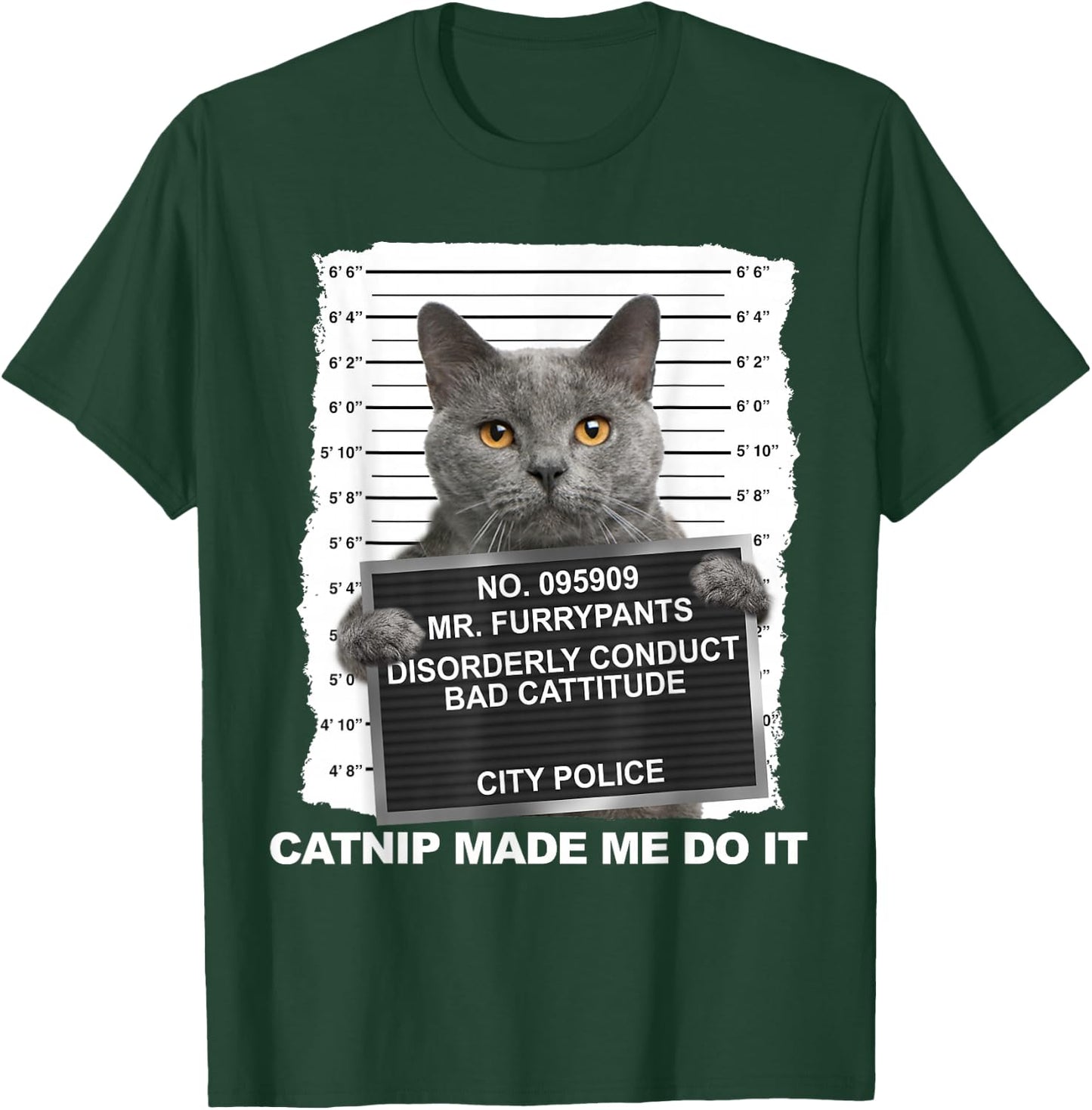 Catnip Made Me Do It Funny Cat Small T-Shirt - T-Shirt | Forest