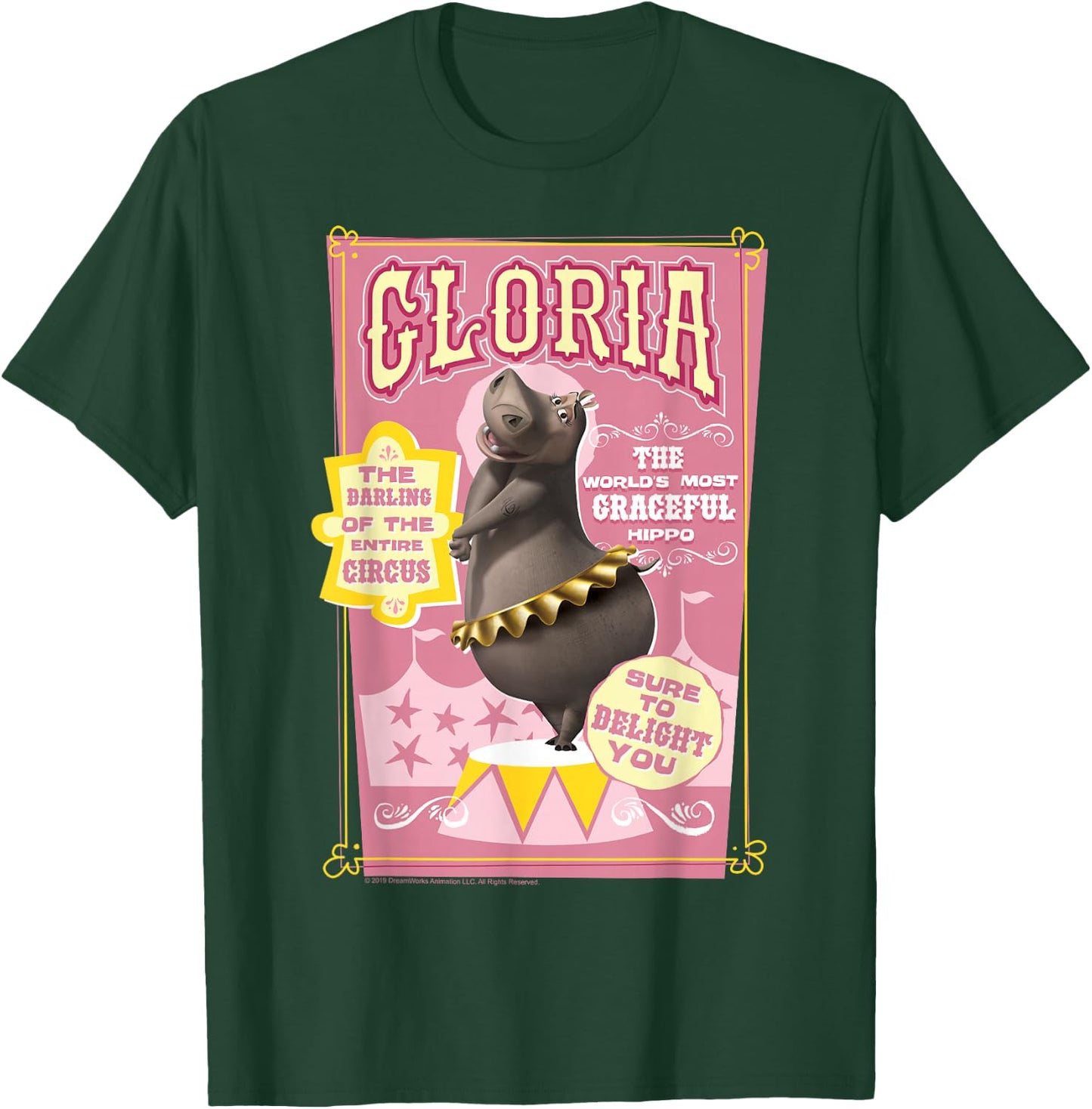 Madagascar Gloria Circus , Men's Black Small Classic Fit Short Sleeve T-Shirt - T-Shirt | Forest