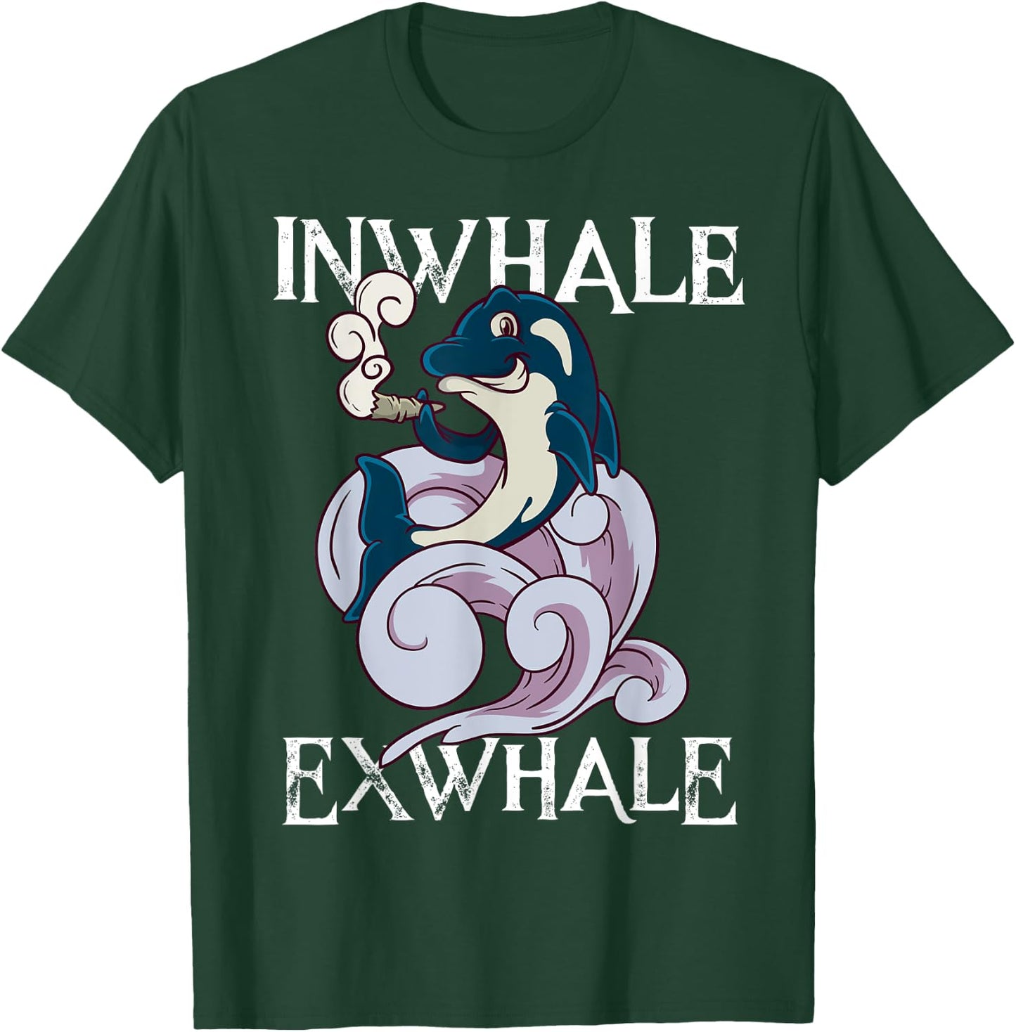 420 Day T Shirt Killer Whale Orca Shark Smoking Weed Gift T-Shirt - T-Shirt | Forest
