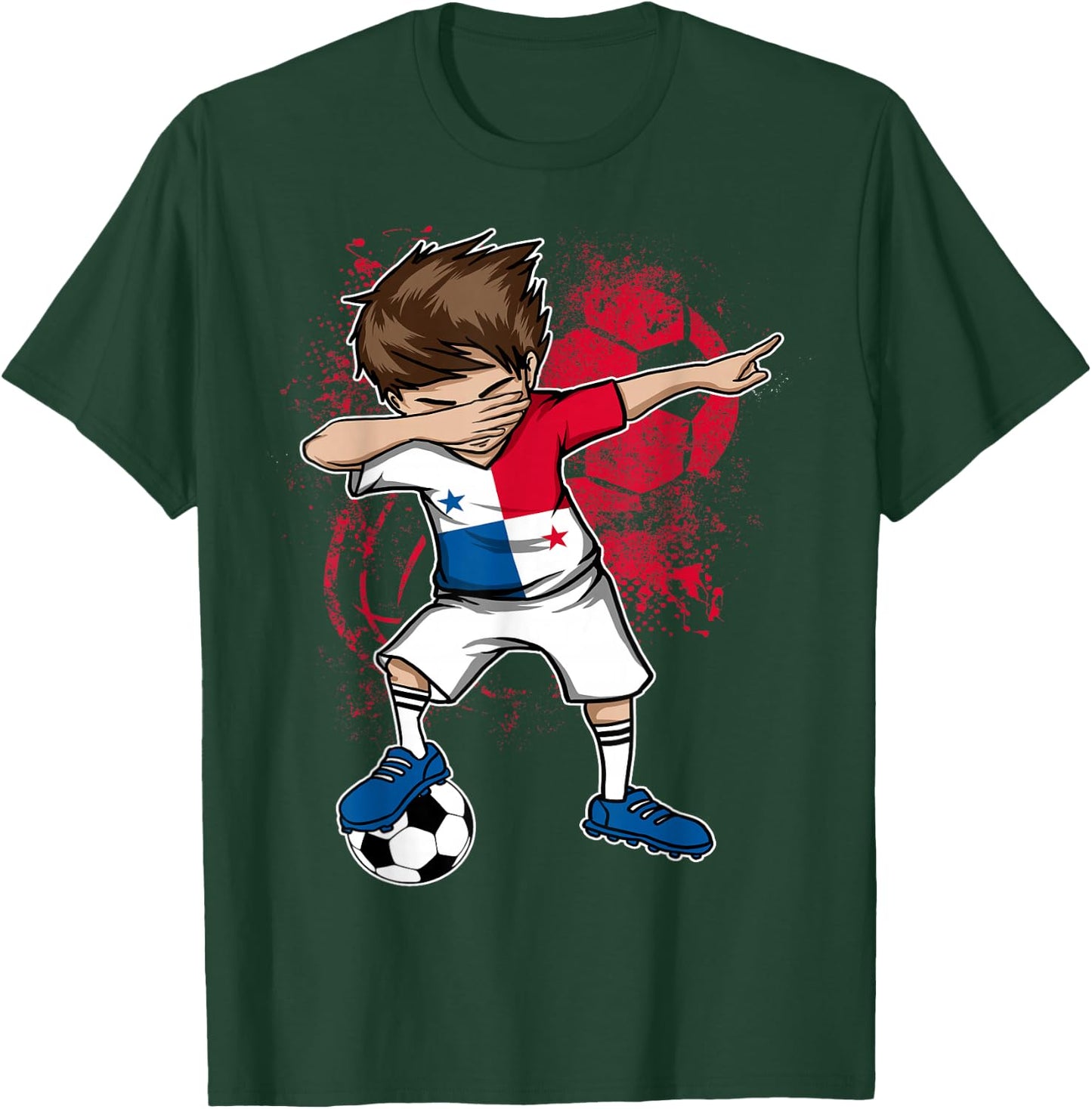 Dabbing Boy Panama Soccer Shirt Jersey Football T-Shirt - T-Shirt | Forest