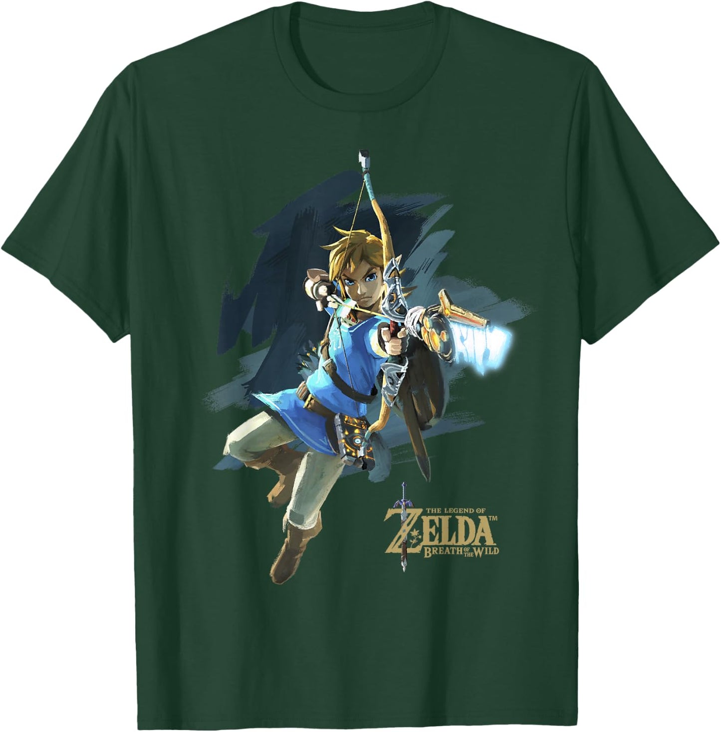 Legend Of Zelda Breath Of The Wild Link Archer Jump Shot C1 T-Shirt - T-Shirt | Forest
