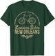 New Orleans Bicycle Cycling T-Shirt - T-Shirt | Forest