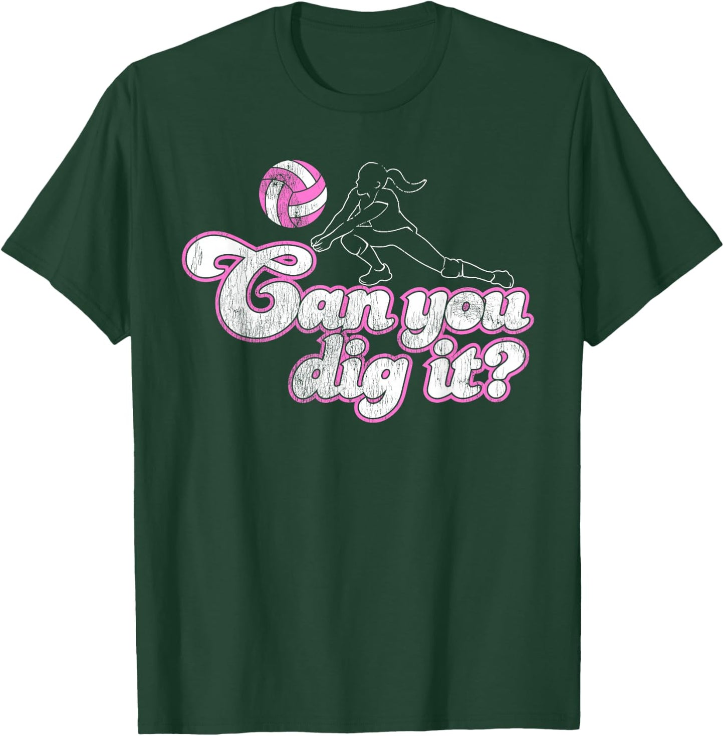 Volleyball Shirts With Sayings-Can You Dig It? T-Shirt - T-Shirt | Forest