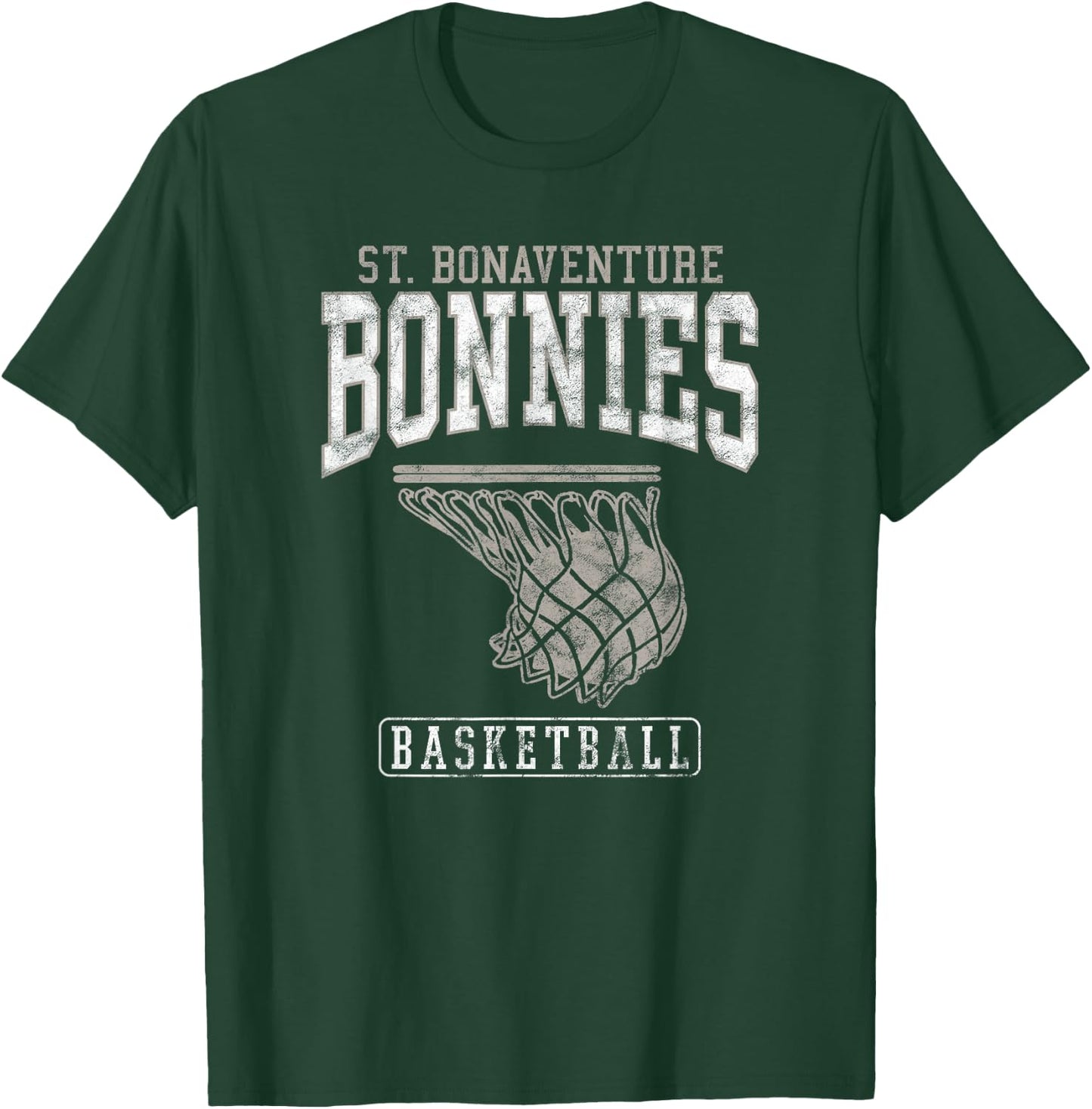 St. Bonaventure University Bonnies Basketball Hoop T-Shirt - T-Shirt | Forest