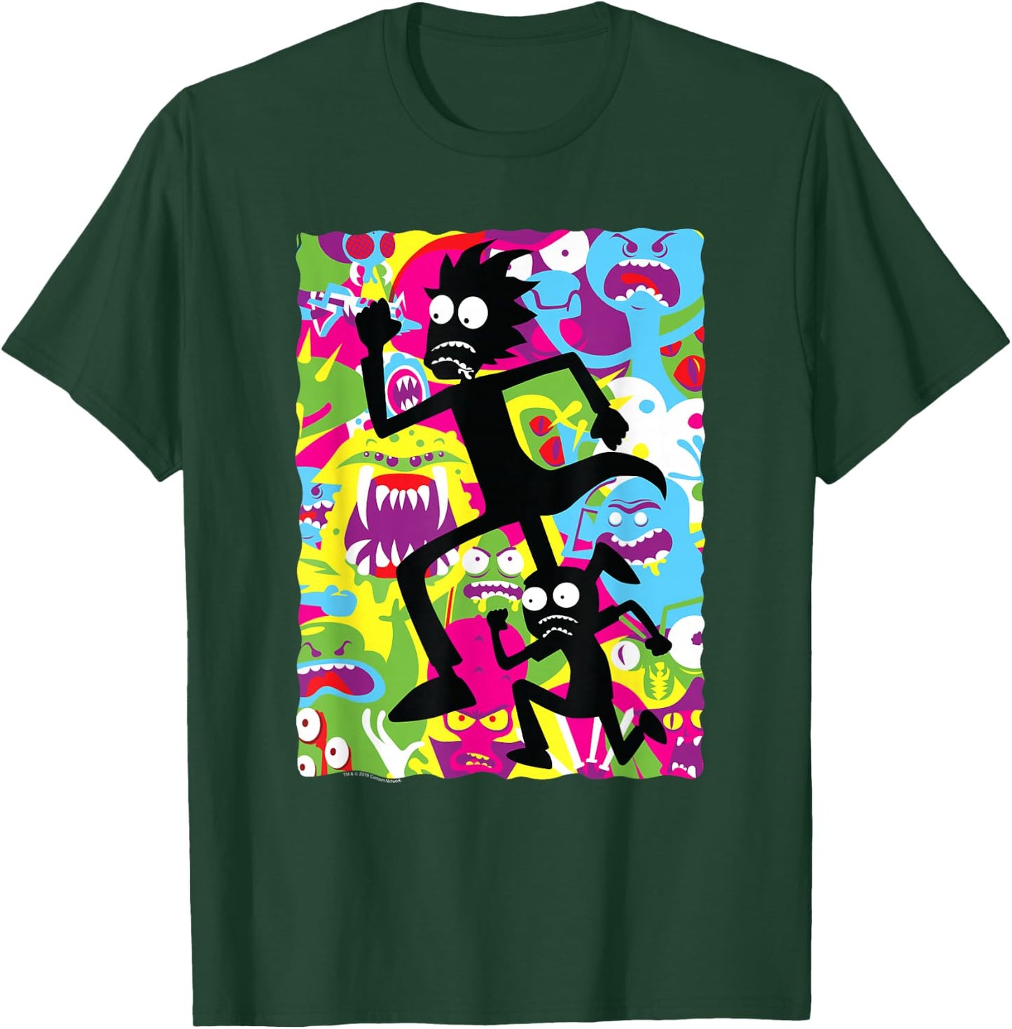 Rick and Morty Silhouette Sprint T-Shirt - T-Shirt | Forest