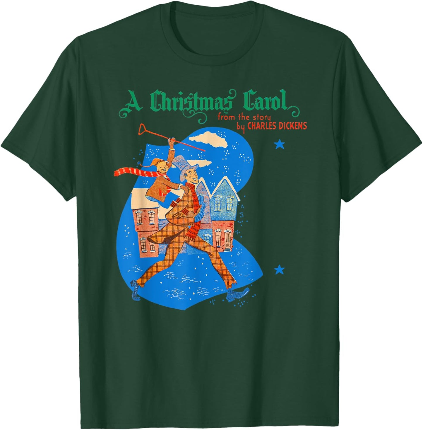 Merry Christmas Ebenezer Scrooge Tiny Tim Christmas Carol T-Shirt - T-Shirt | Forest