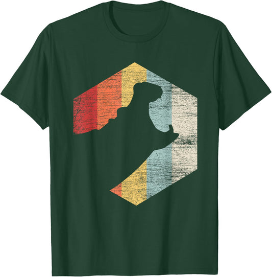 Retro Hippo - Black, Small, Classic Fit, Short Sleeve, Cotton 60% Polyester 40%, Adult, All Seasons, Animal Lovers, Hippo Enthusiasts, Birthday Gift T-Shirt - T-Shirt | Forest