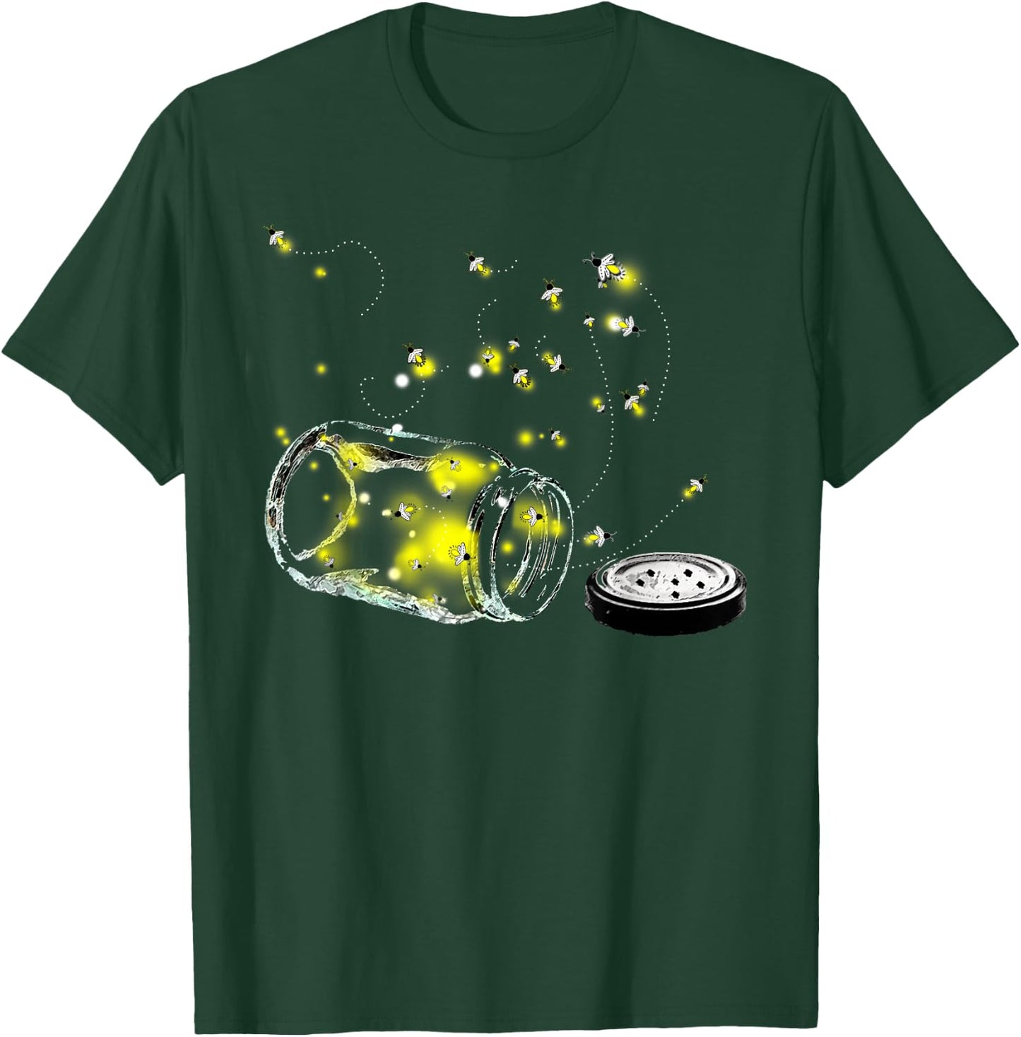Fireflies Escaping The Mason Jar Trendy T-Shirt - T-Shirt | Forest