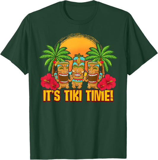 Tiki Polynesian Hawaiian Beach Vacation Funny Women T-Shirt - T-Shirt | Forest