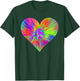 Tie Dye Peace Heart | Cute Colorful Rainbow Sign Gift T-Shirt - T-Shirt | Forest