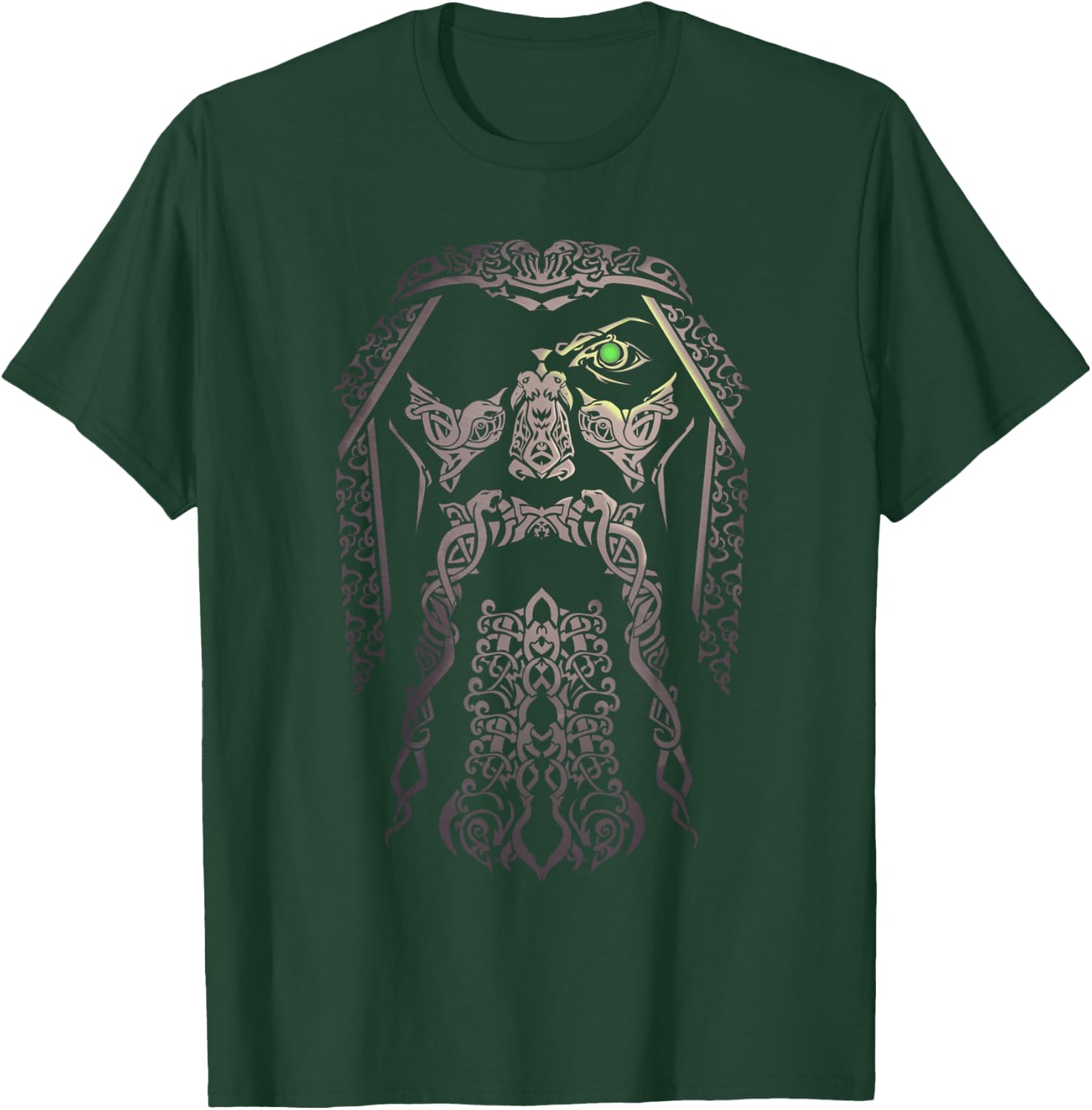 Odin Viking | Gift Vikingcostume Odinism Raven Beard T-Shirt - T-Shirt | Forest