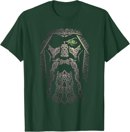 Odin Viking | Gift Vikingcostume Odinism Raven Beard T-Shirt - T-Shirt | Forest