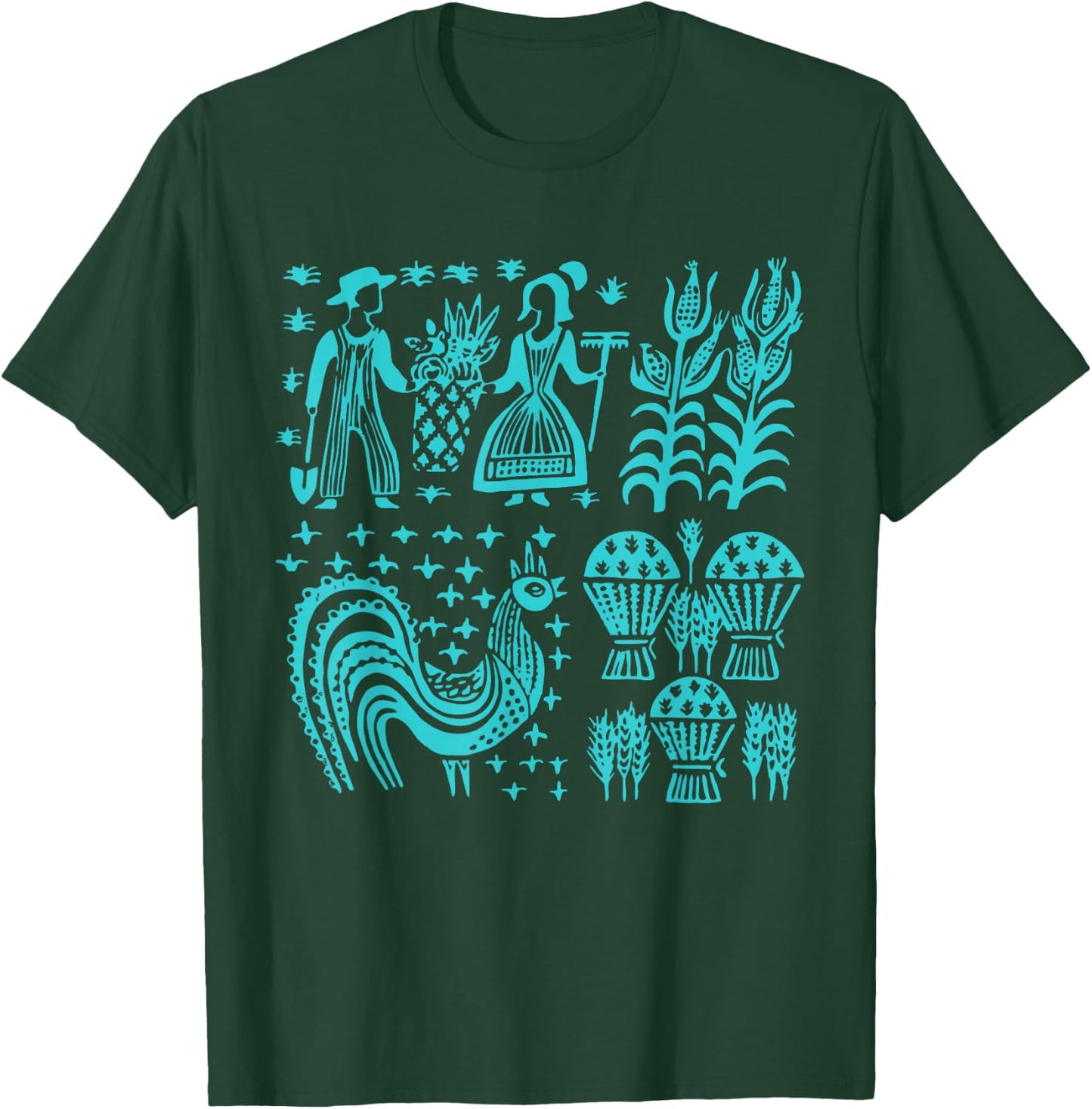 Vintage Pyrex Pattern - Butterprint (Turquoise Blue) T-Shirt - T-Shirt | Forest