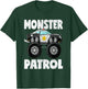 Monster Patrol Vintage Police Cop Car Monster Trucks T-Shirt - T-Shirt | Forest