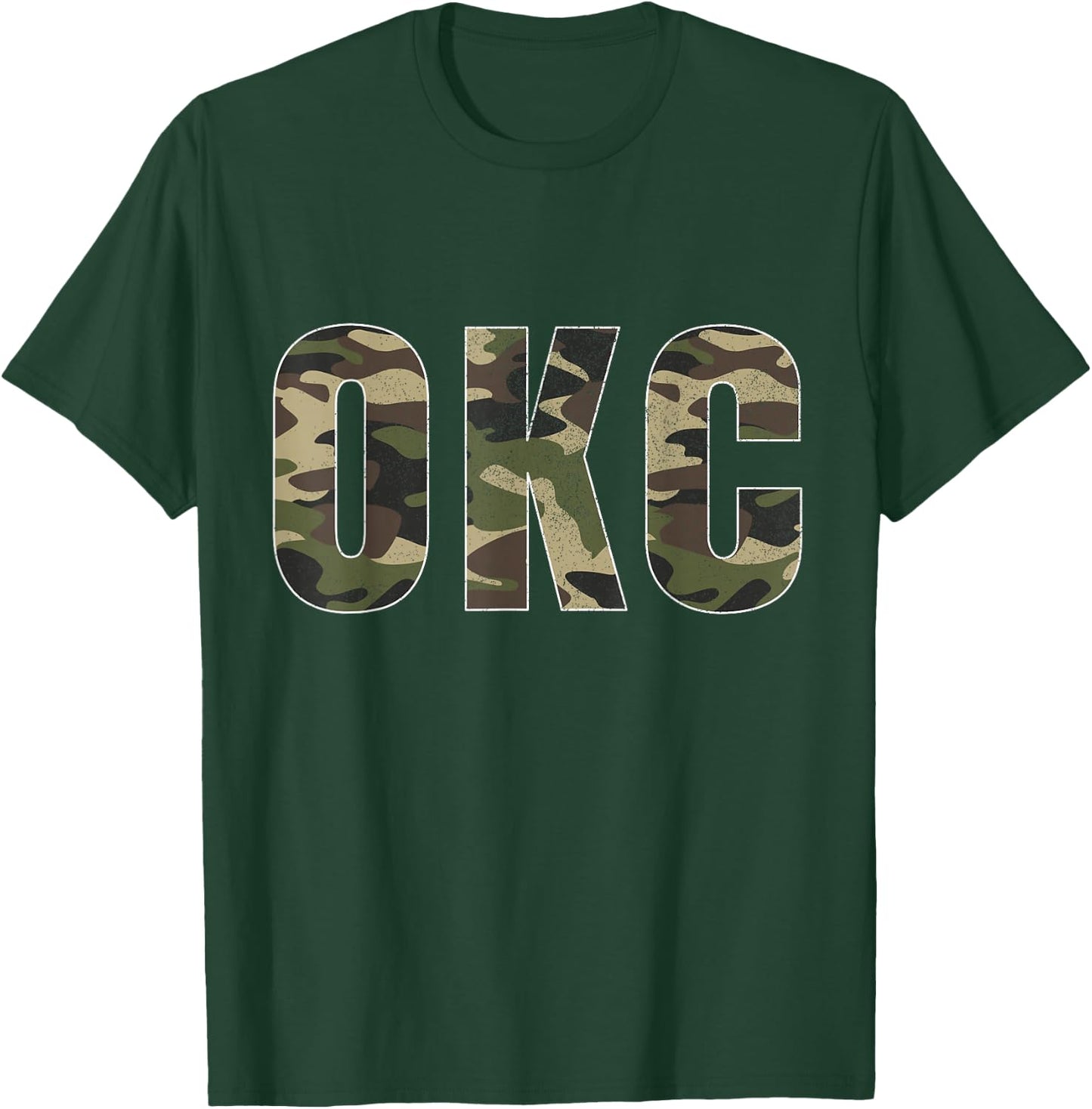 OKC Camo Vintage Print T-Shirt - T-Shirt | Forest