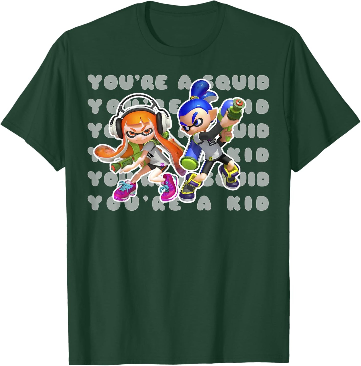 Nintendo Splatoon You're A Squid Or A Kid Graphic T-Shirt - T-Shirt | Forest