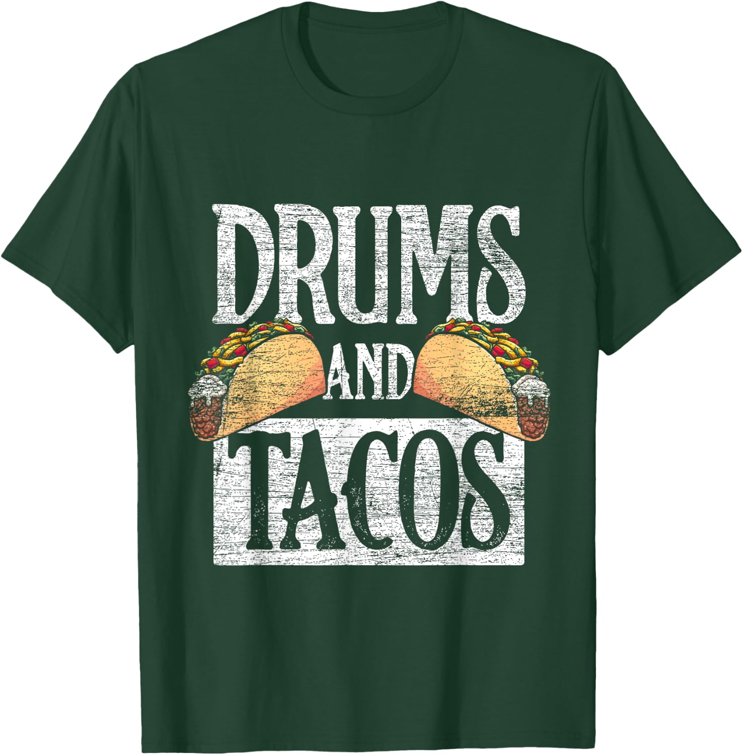 Tacos Cinco De Mayo Music Drummer Drums T-Shirt - T-Shirt | Forest