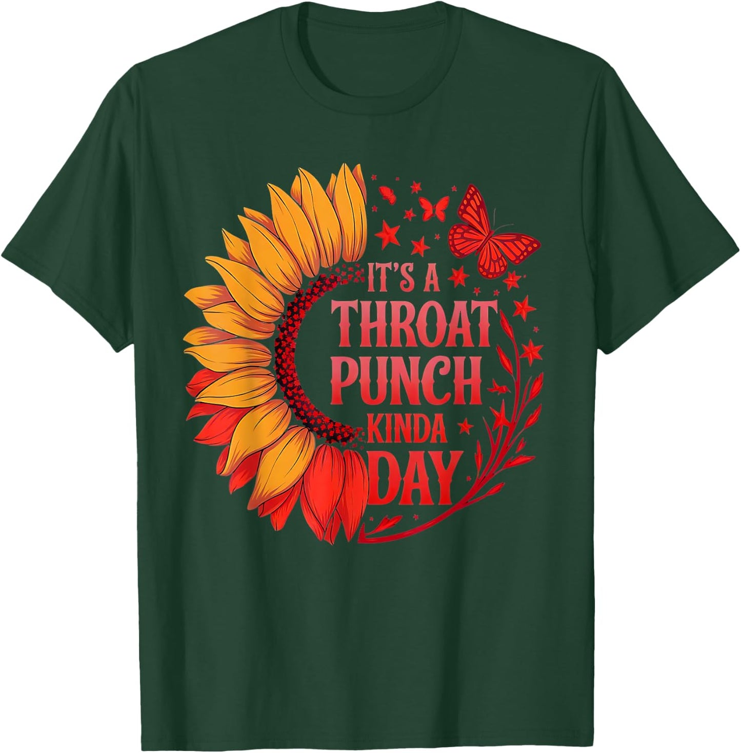It's A Throat Punch Kind Of Day Sarcastic Skeleton Women's T-Shirt - T-Shirt | Forest
