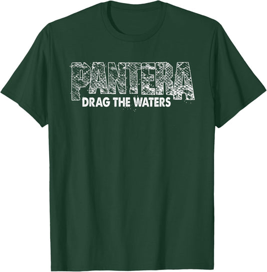 Pantera Official Snake Skin Logo Drag The Waters T-Shirt - T-Shirt | Forest
