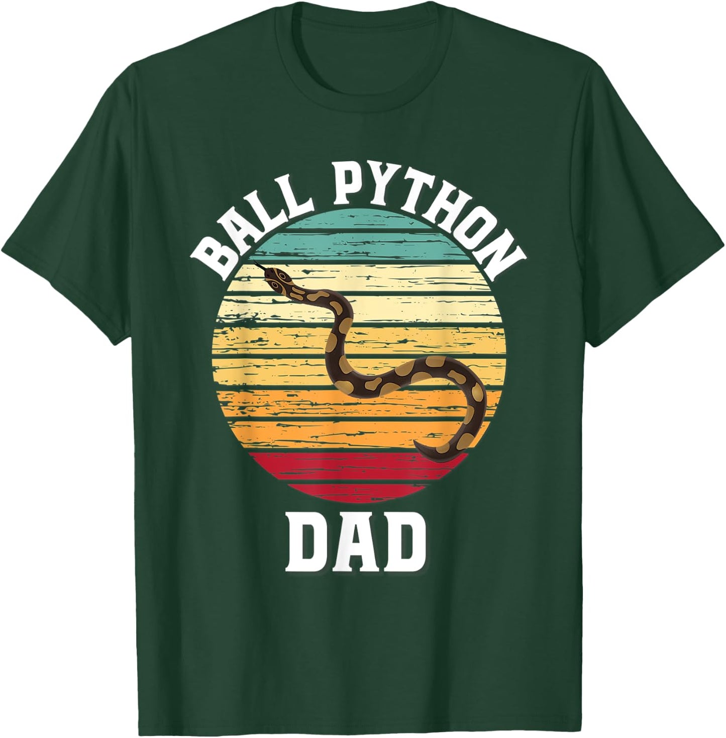 Vintage Ball Python Dad Pet Snake T-Shirt - T-Shirt | Forest