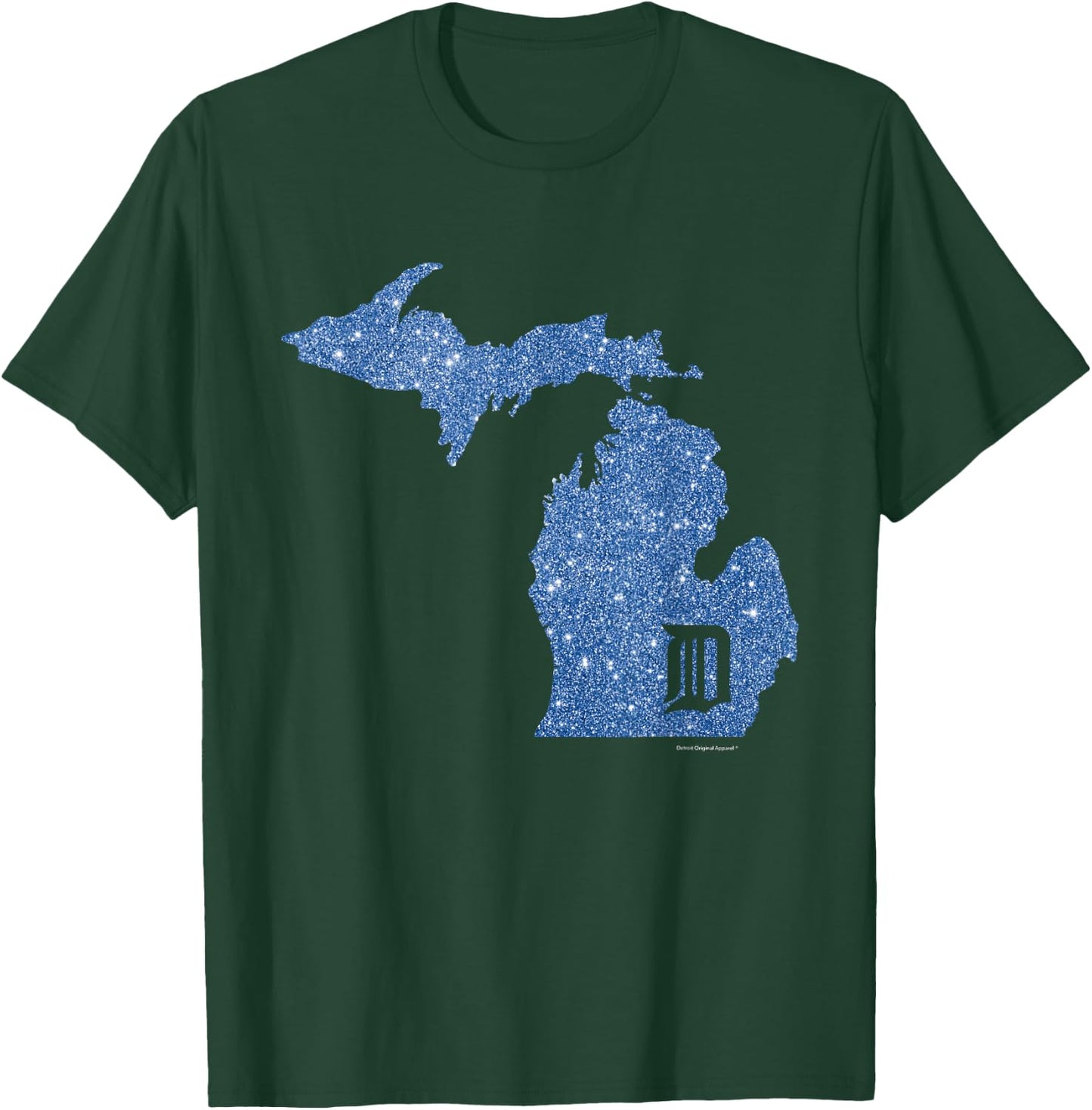 Detroit Michigan Shirt - Motor City "D" Mitten T-Shirt - T-Shirt | Forest