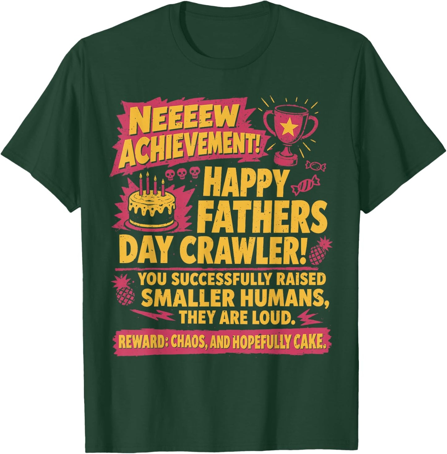 Fathers Day Gamer Dad New Achievement RPG Dad Gaming T-Shirt - T-Shirt | Forest