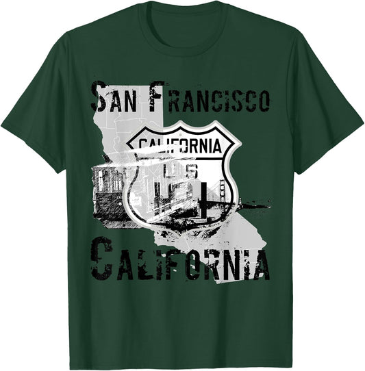 San Francisco California Graphic T-Shirt - T-Shirt | Forest