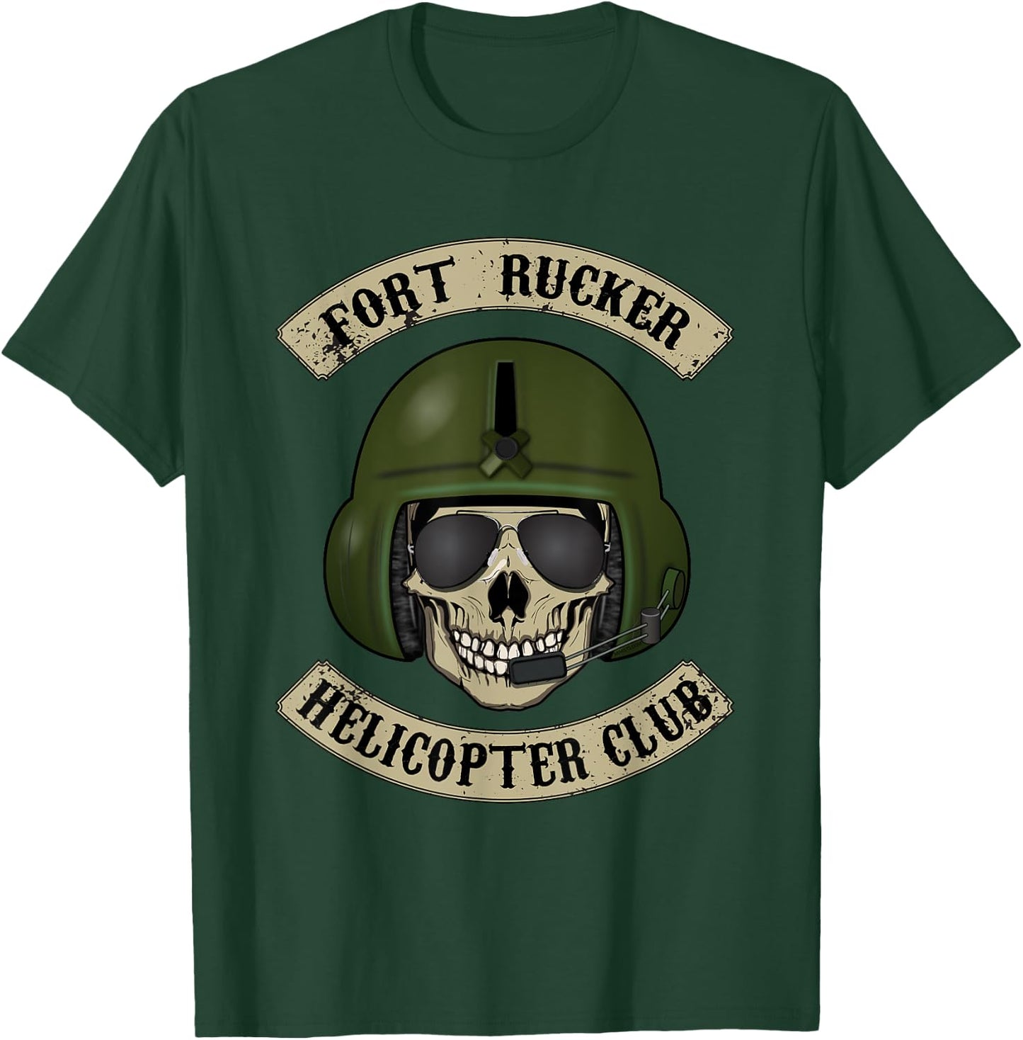 Fort Rucker Helicopter Club T shirt Pilot, Crew Chief T-Shirt - T-Shirt | Forest