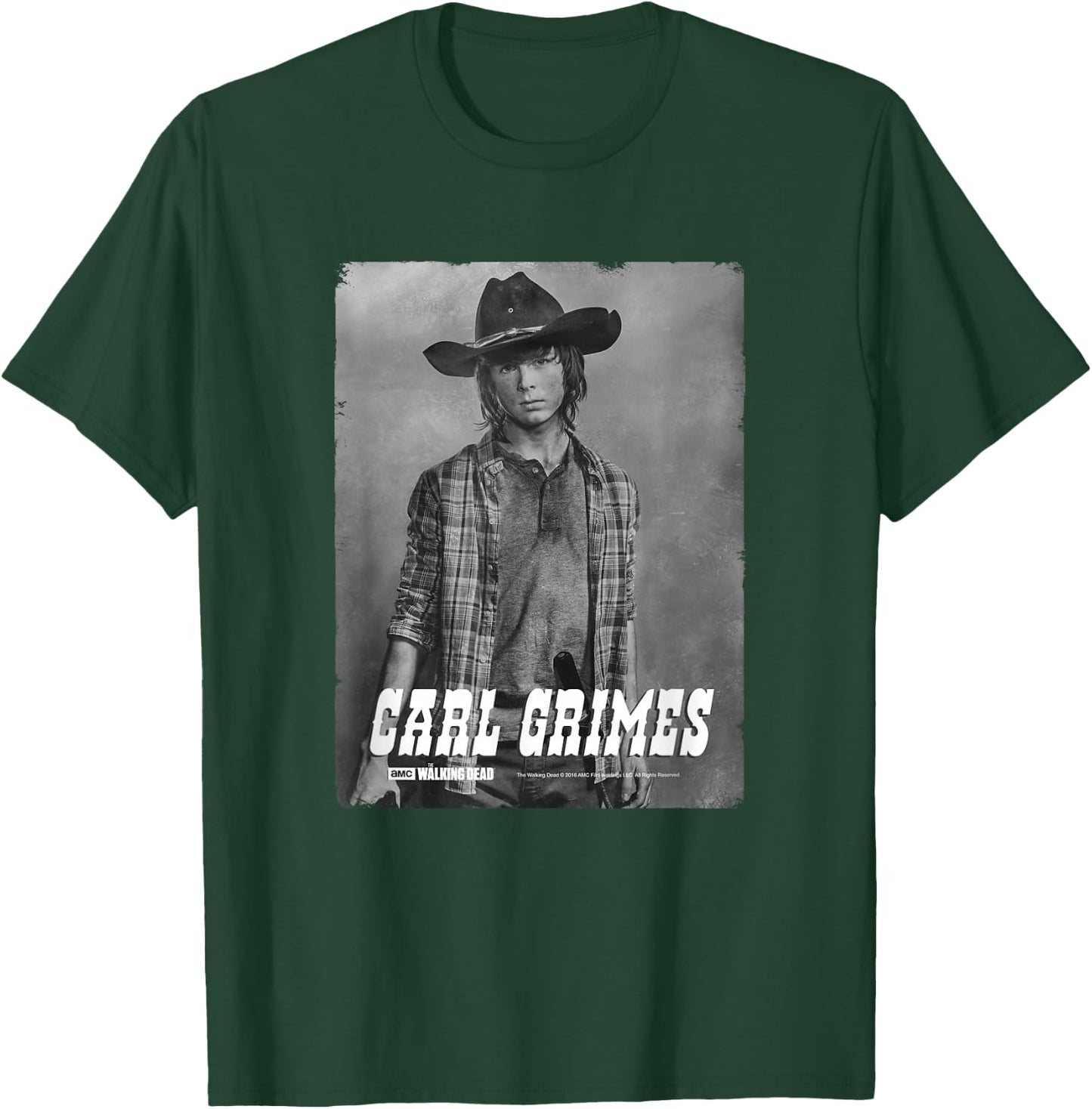 The Walking Dead Carl Silver Portrait T-Shirt - T-Shirt | Forest