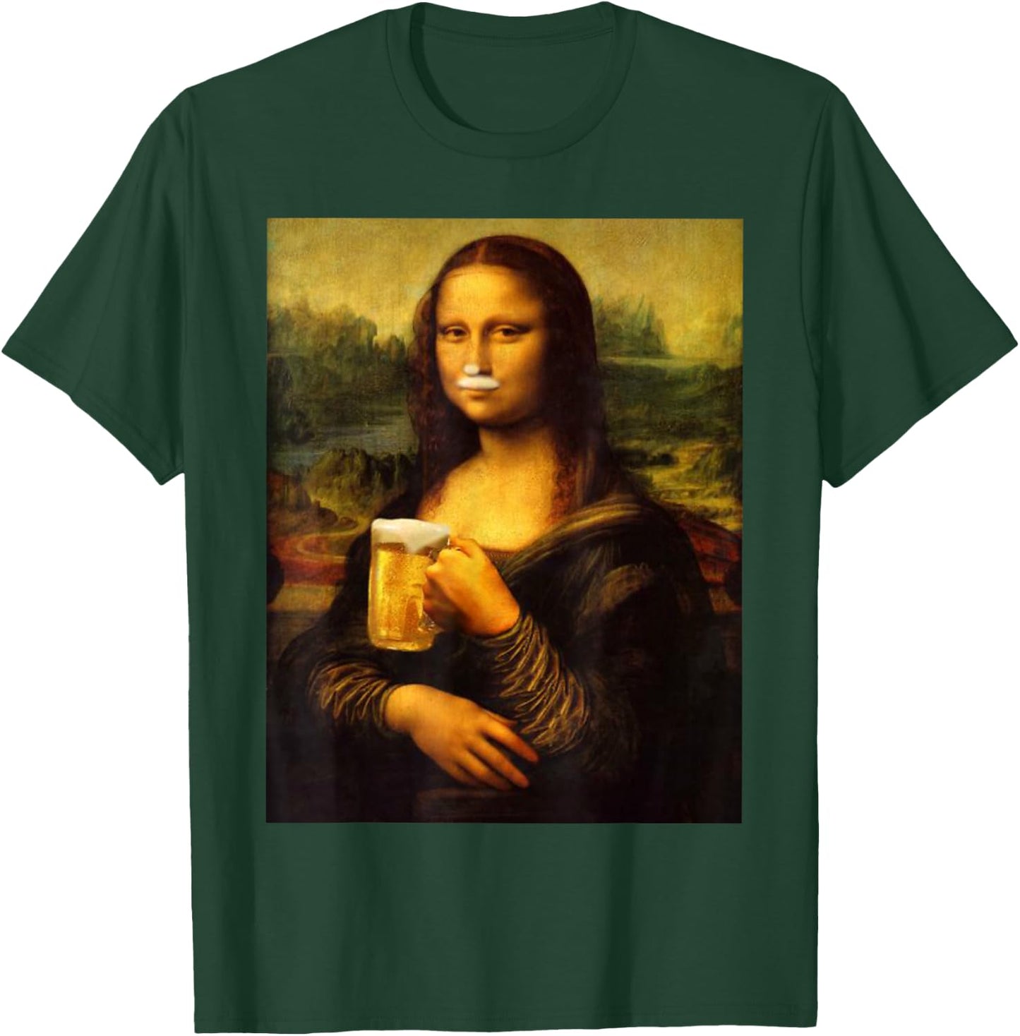 Mona Lisa Beer Hacken, Men, Shirt Women T-Shirt - T-Shirt | Forest