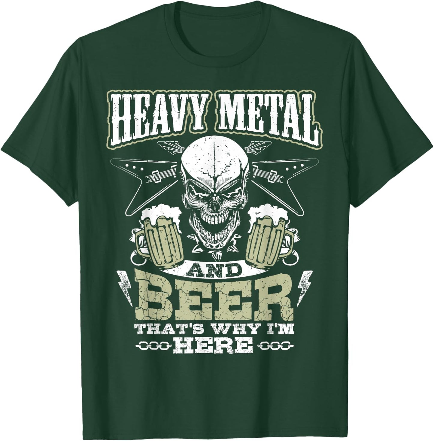 Heavy Metal And Beer Funny T-Shirt - T-Shirt | Forest