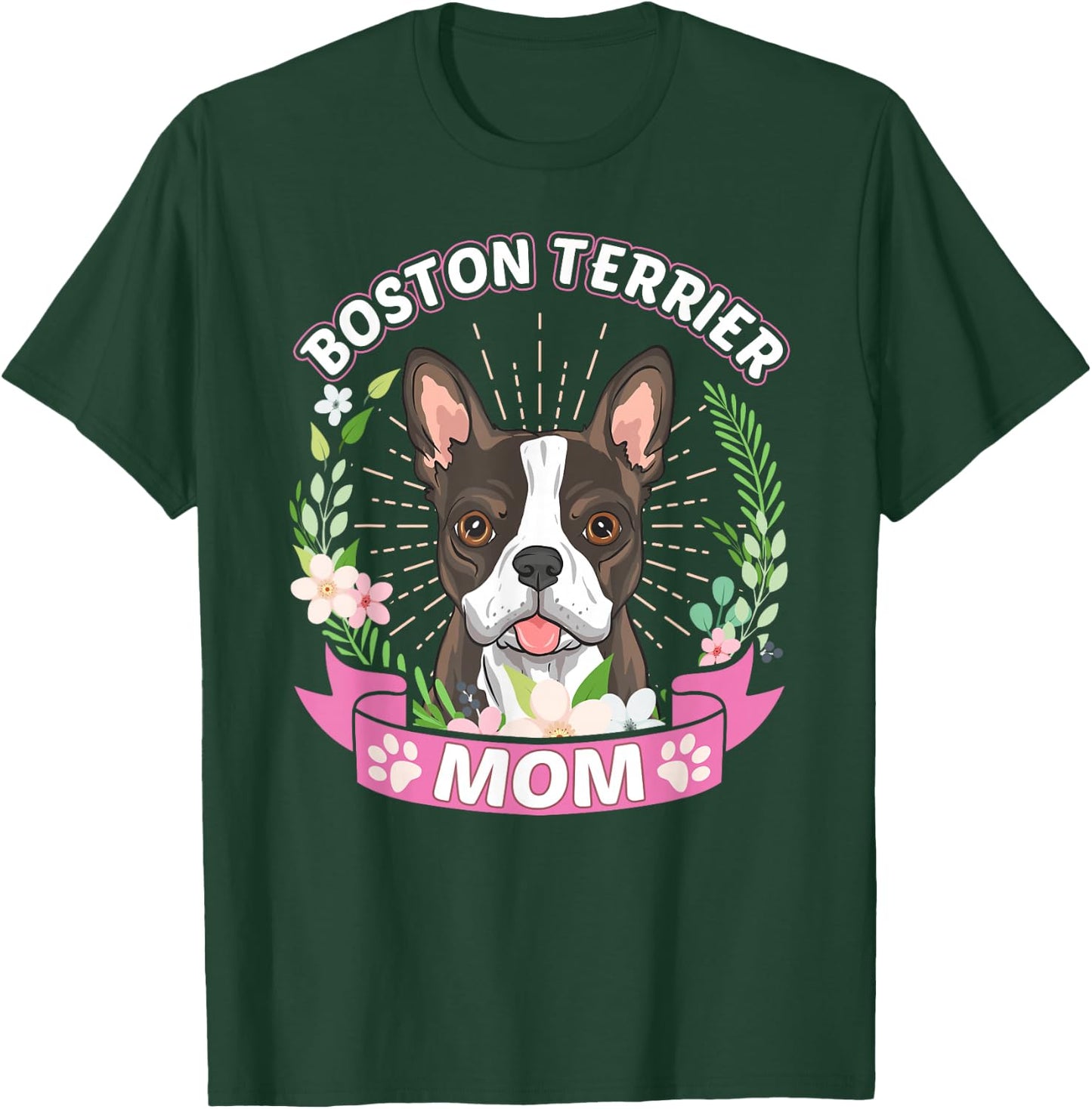 Boston Terrier Mom Mother's Day T-Shirt - T-Shirt | Forest
