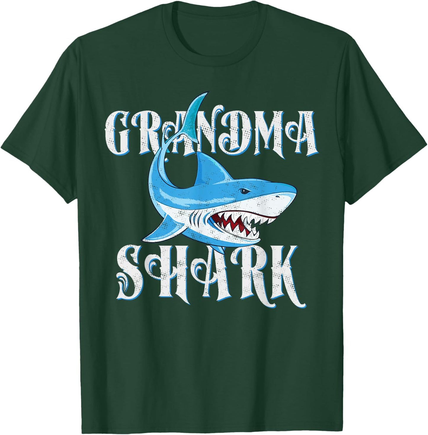 Grandma Shark Shirt, Funny Nana Matching Gift T-Shirt - T-Shirt | Forest