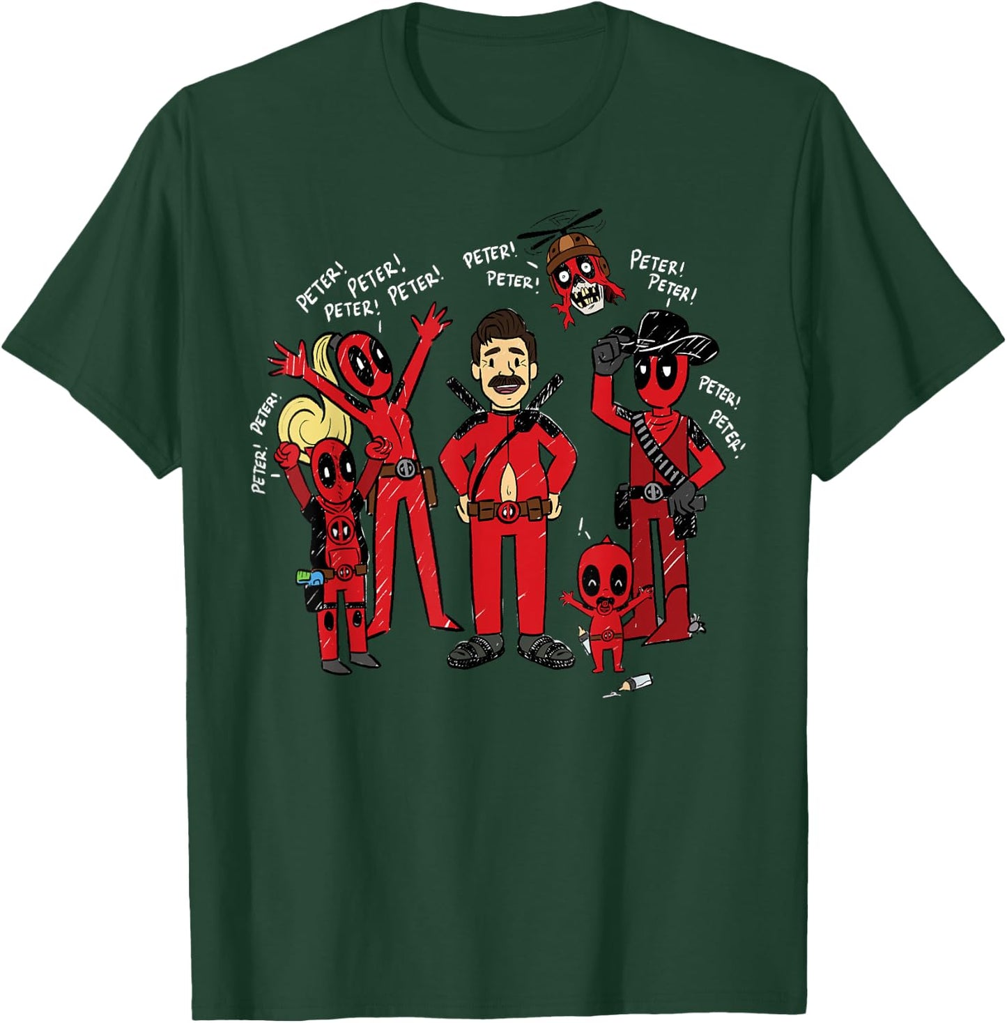 Marvel Deadpool & Wolverine The Deadpool Corps Loves Peter T-Shirt - T-Shirt | Forest