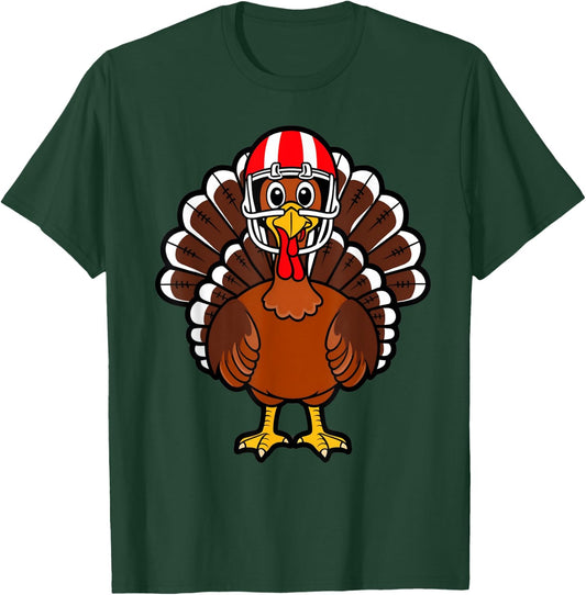 Thanksgiving Football Player for Children, Toddler Boys T-Shirt - T-Shirt | Forest