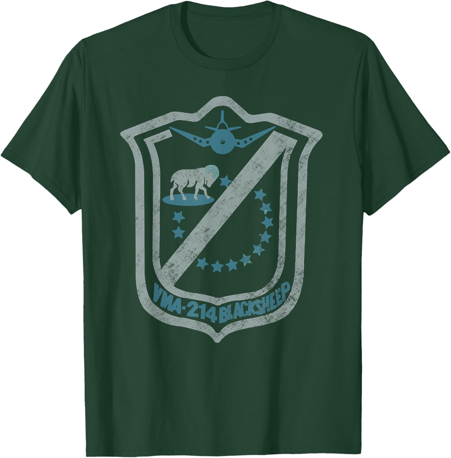 Black Sheep Squadron VMF 214 T-Shirt - T-Shirt | Forest