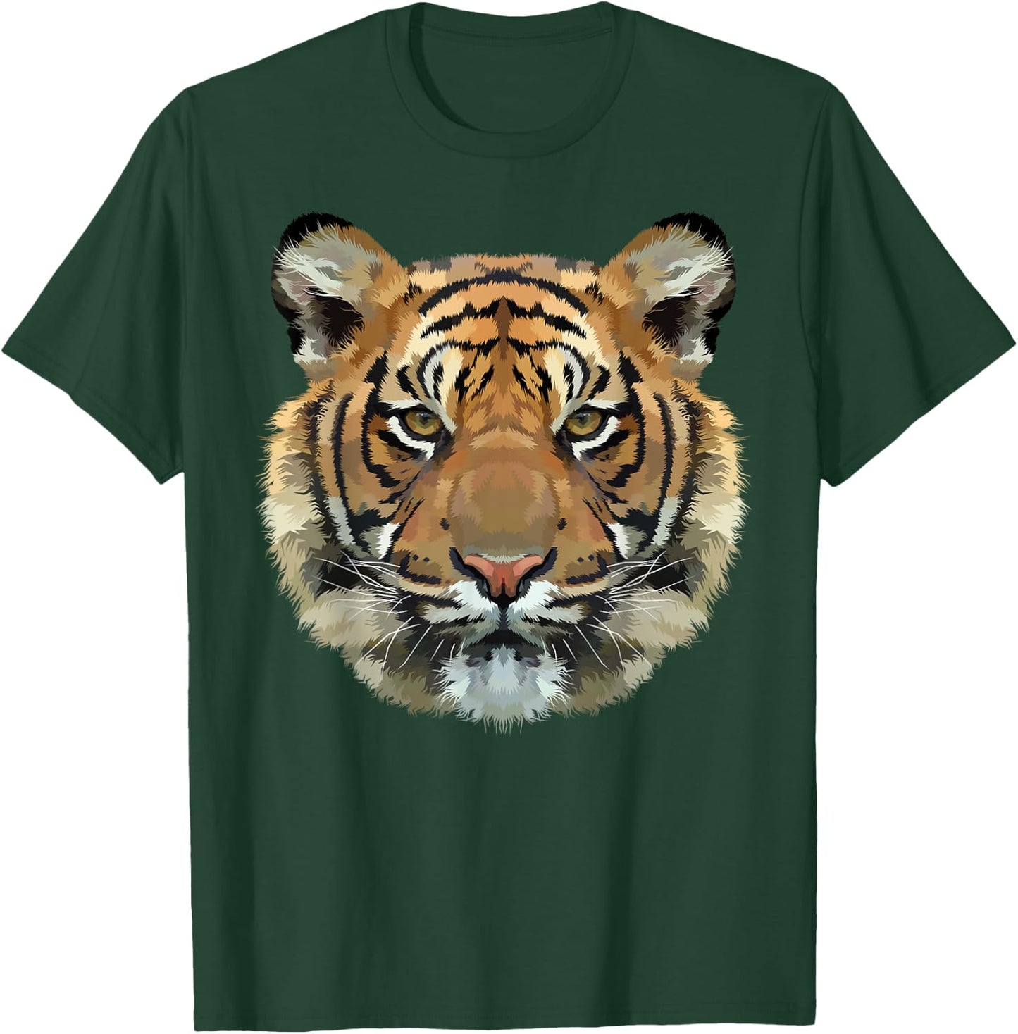 Realistic Bengal Tiger Head Beautiful Jungle King T-Shirt - T-Shirt | Forest
