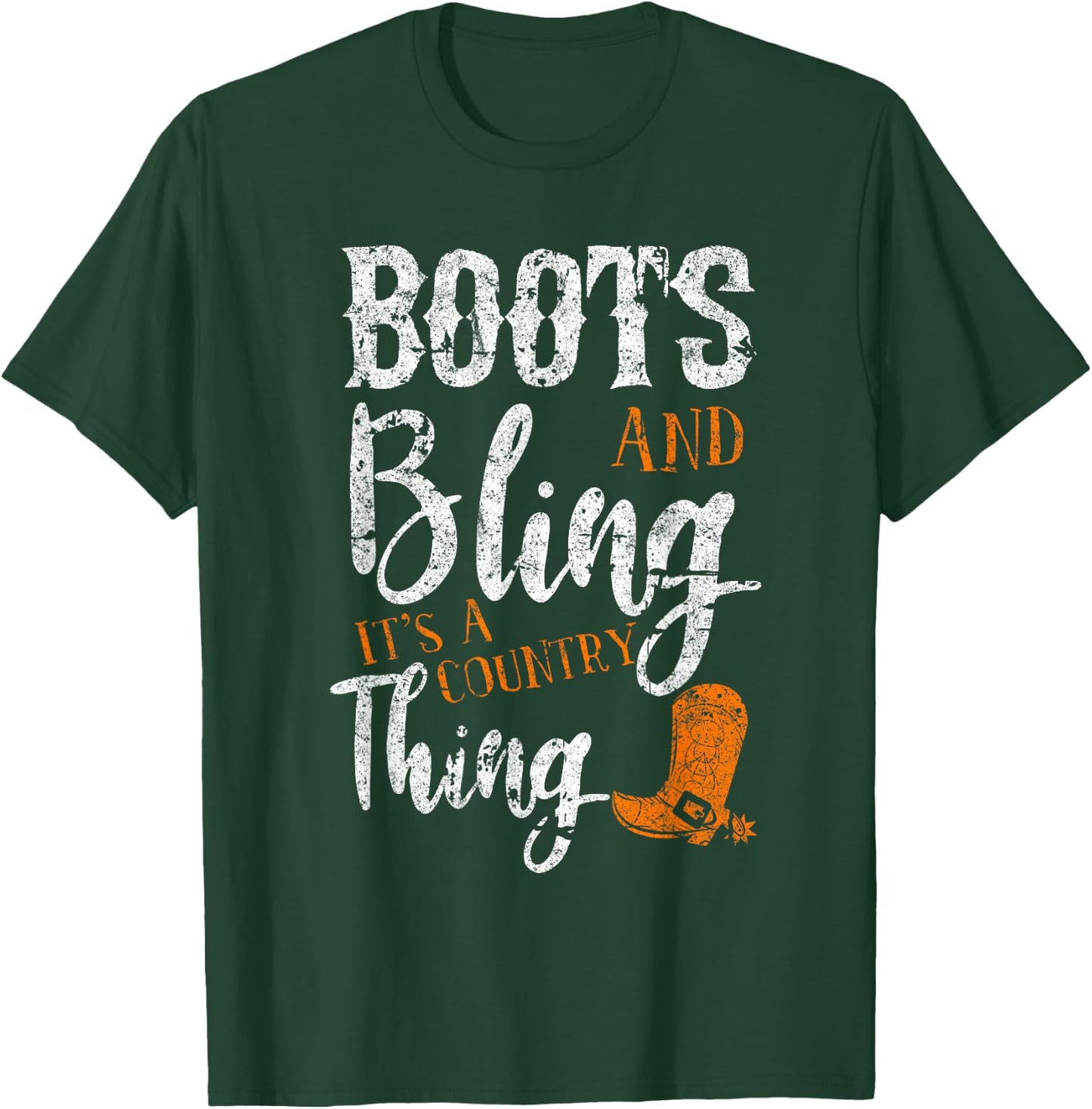 Boots & Bling It's Country Thing Horseback Riding Cowgirl T-Shirt - T-Shirt | Forest