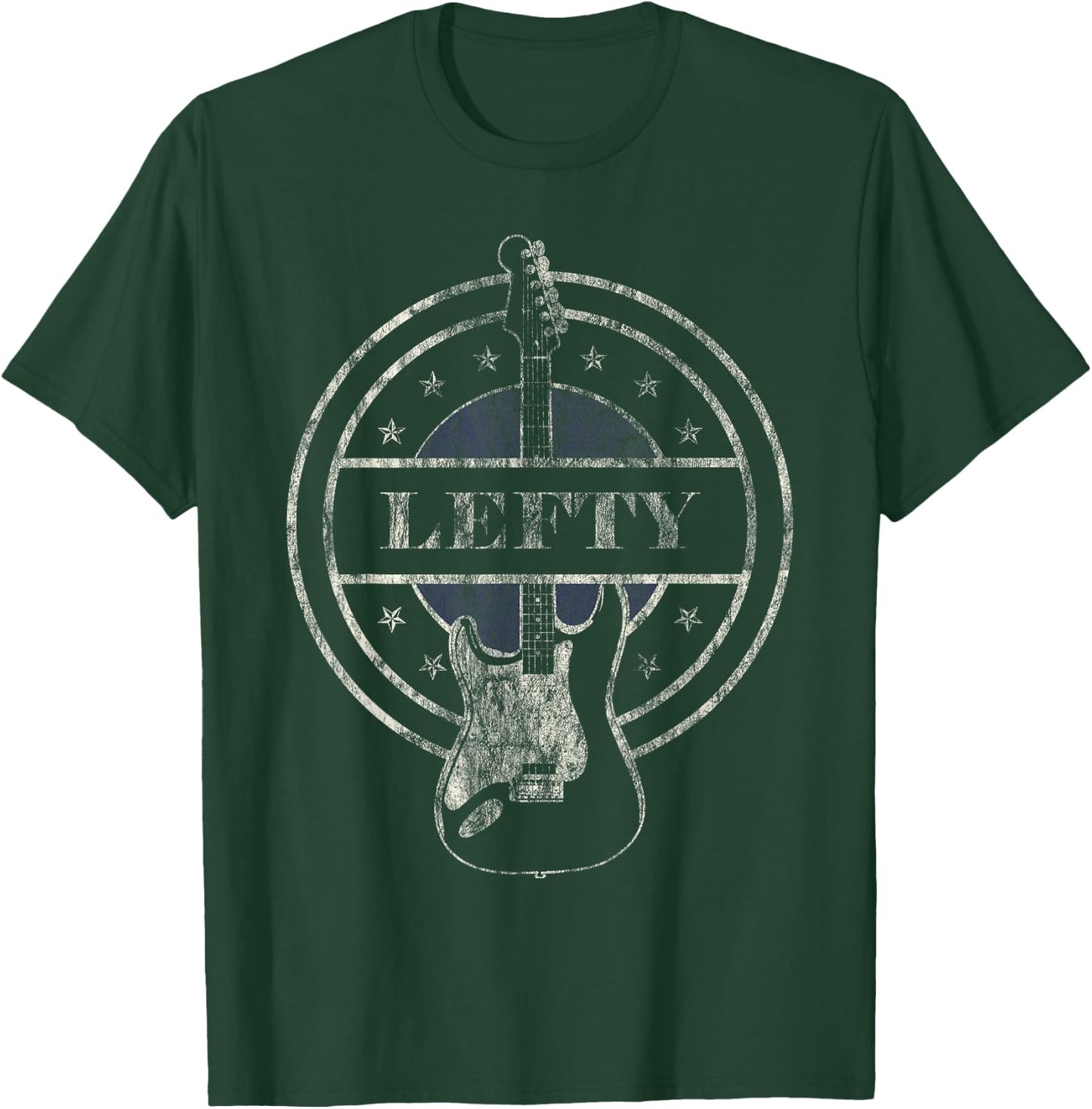 Vintage Left Handed Guitar Player Shirt Funny Gift Lefties T-Shirt - T-Shirt | Forest