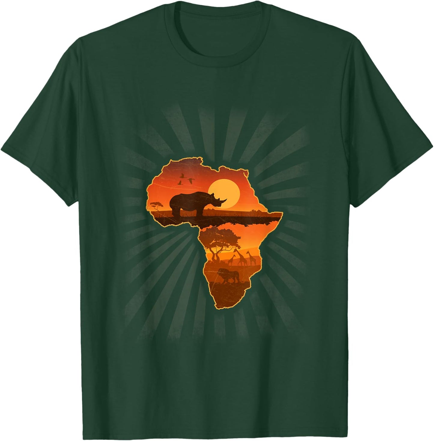 African Wildlife and Safari Sunset Shirt T-Shirt - T-Shirt | Forest