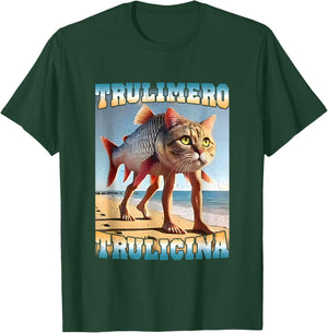 Trulimero Trulicina - Italian Brainrot Meme, Cat Fish Meme T-Shirt - T-Shirt | Forest