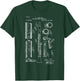Clarinet Musicians Marching Band Blueprint Patent Clarinet T-Shirt - T-Shirt | Forest