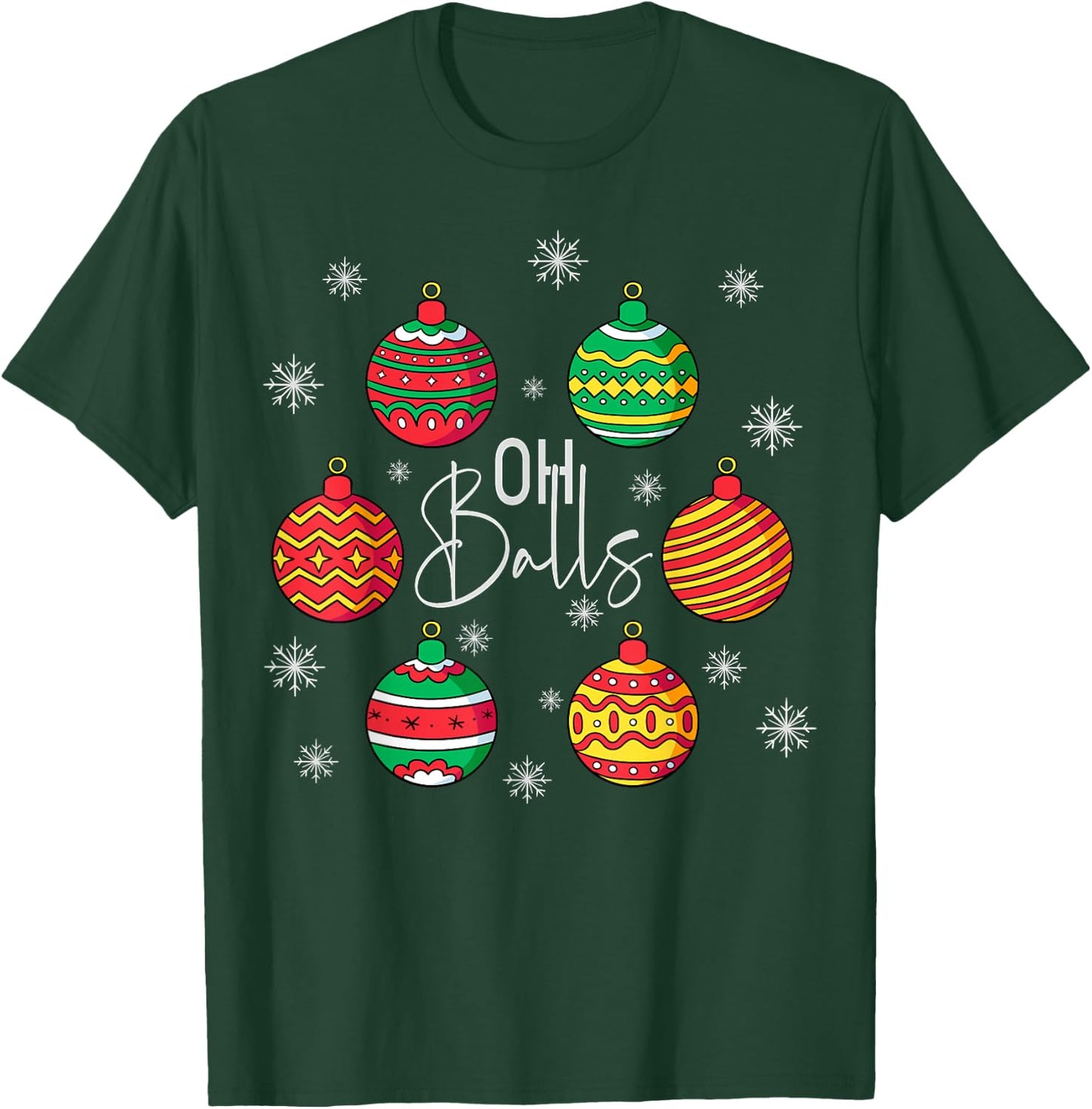 Groovy Christmas Oh Ball Christmas Holiday Women T-Shirt - T-Shirt | Forest