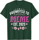 Promoted To Meme Est. 2025 Funny Floral Mother's Day T-Shirt - T-Shirt | Forest