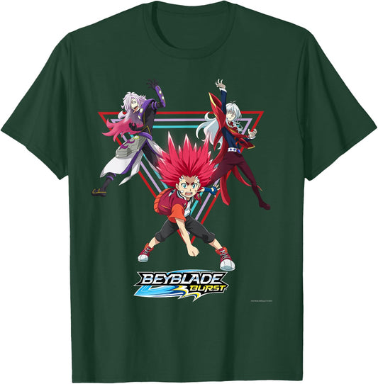 Beyblade Burst Turbo Triangle Group Small T-Shirt - T-Shirt | Forest
