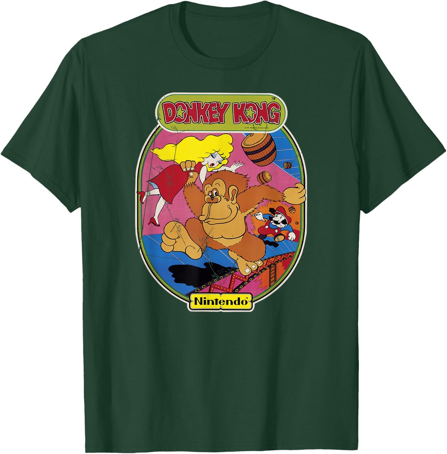 Nintendo Donkey Kong Mario Retro Art Graphic T-Shirt - T-Shirt | Forest