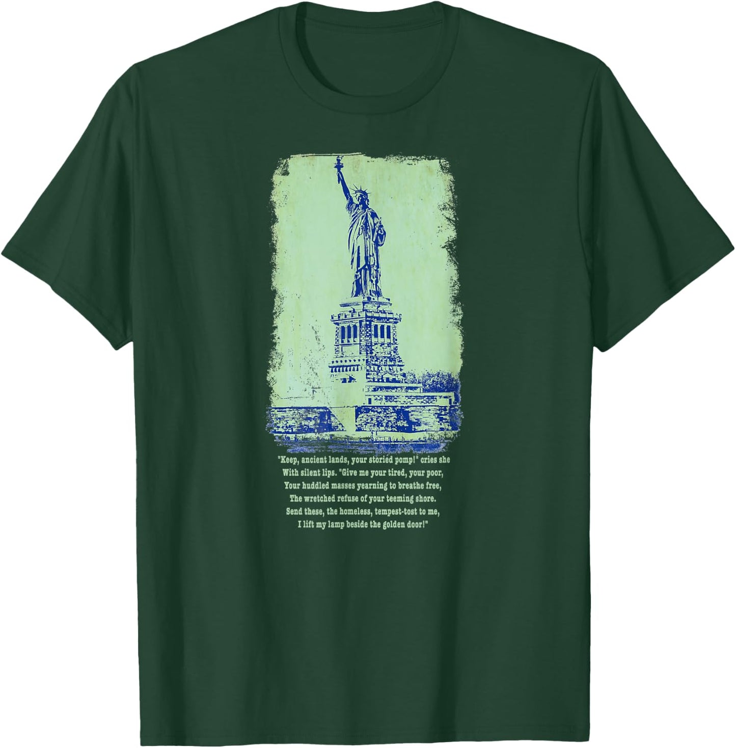 Give Me Your Tired Huddled Masses Statue Liberty NYC Women T-Shirt - T-Shirt | Forest