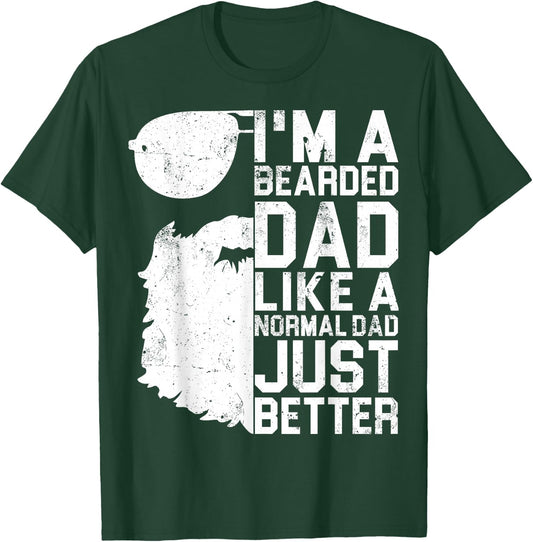 Bearded Dad Shirt Funny Beard Humor Father's Day Gift T-Shirt - T-Shirt | Forest