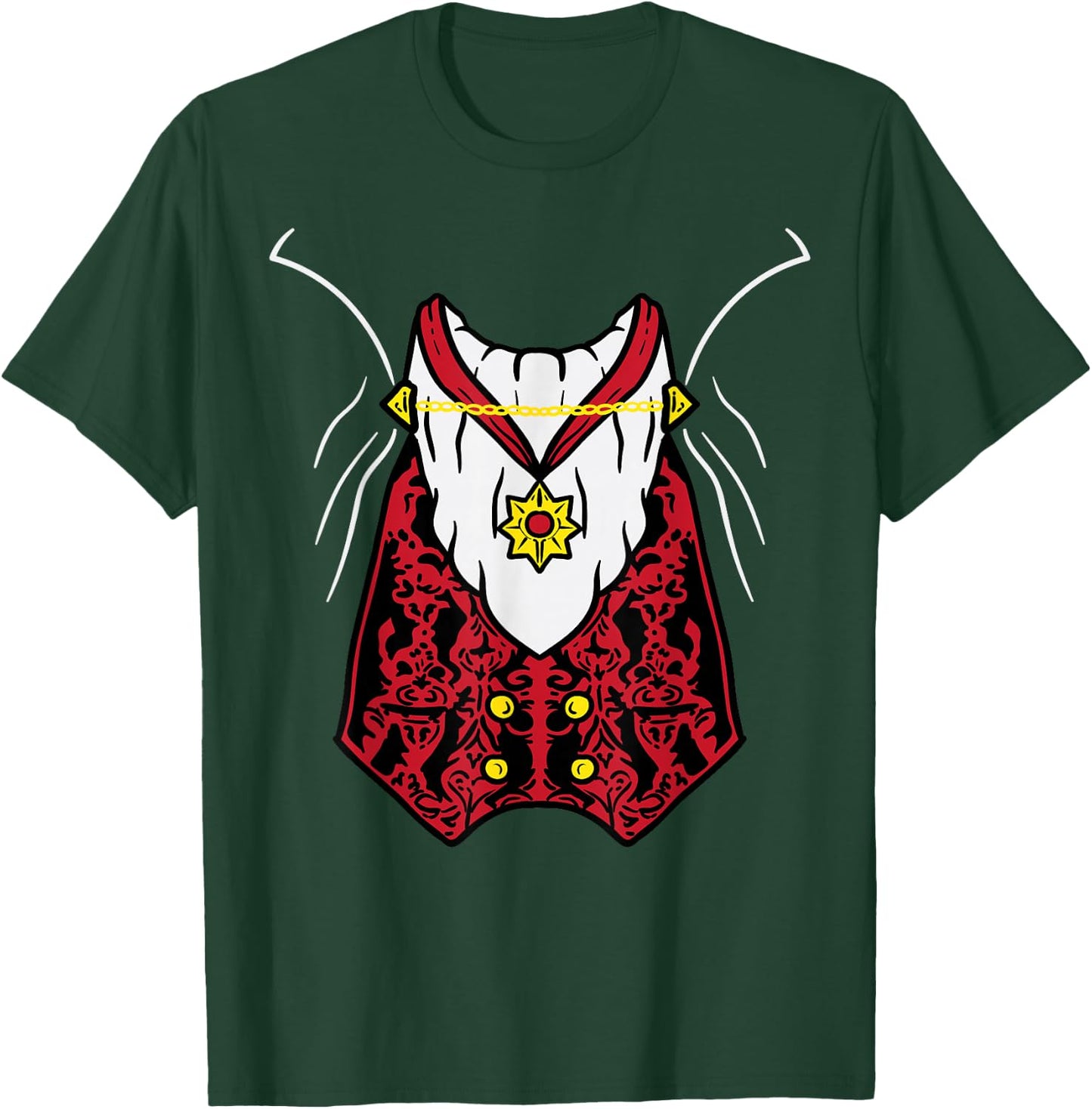Dracula Vampire Uniform DIY Easy Lazy Halloween Costume T-Shirt - T-Shirt | Forest