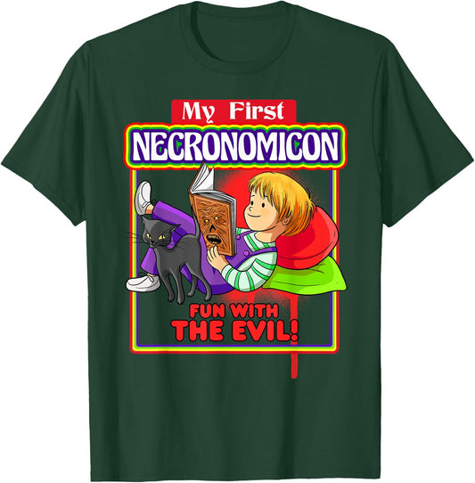 My first Necronomicon Fun with the Evil Witchcraft T-Shirt - T-Shirt | Forest